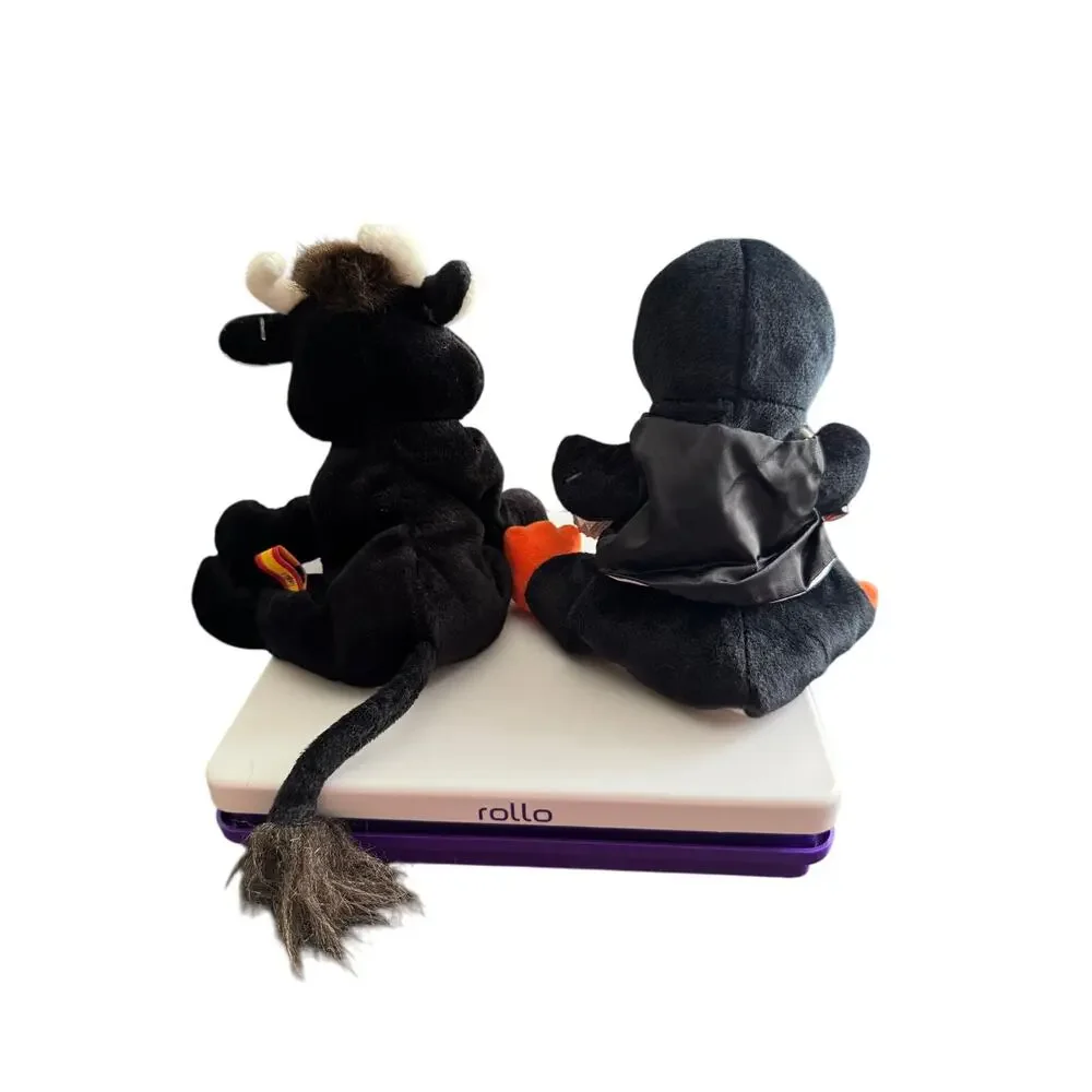 VTG 1998 Coca Cola‎ Toro And Penguin Bean Bag Plush New With Tags Lot of 2